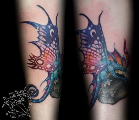 Fairy Dragon Tattoo Design Thumbnail
